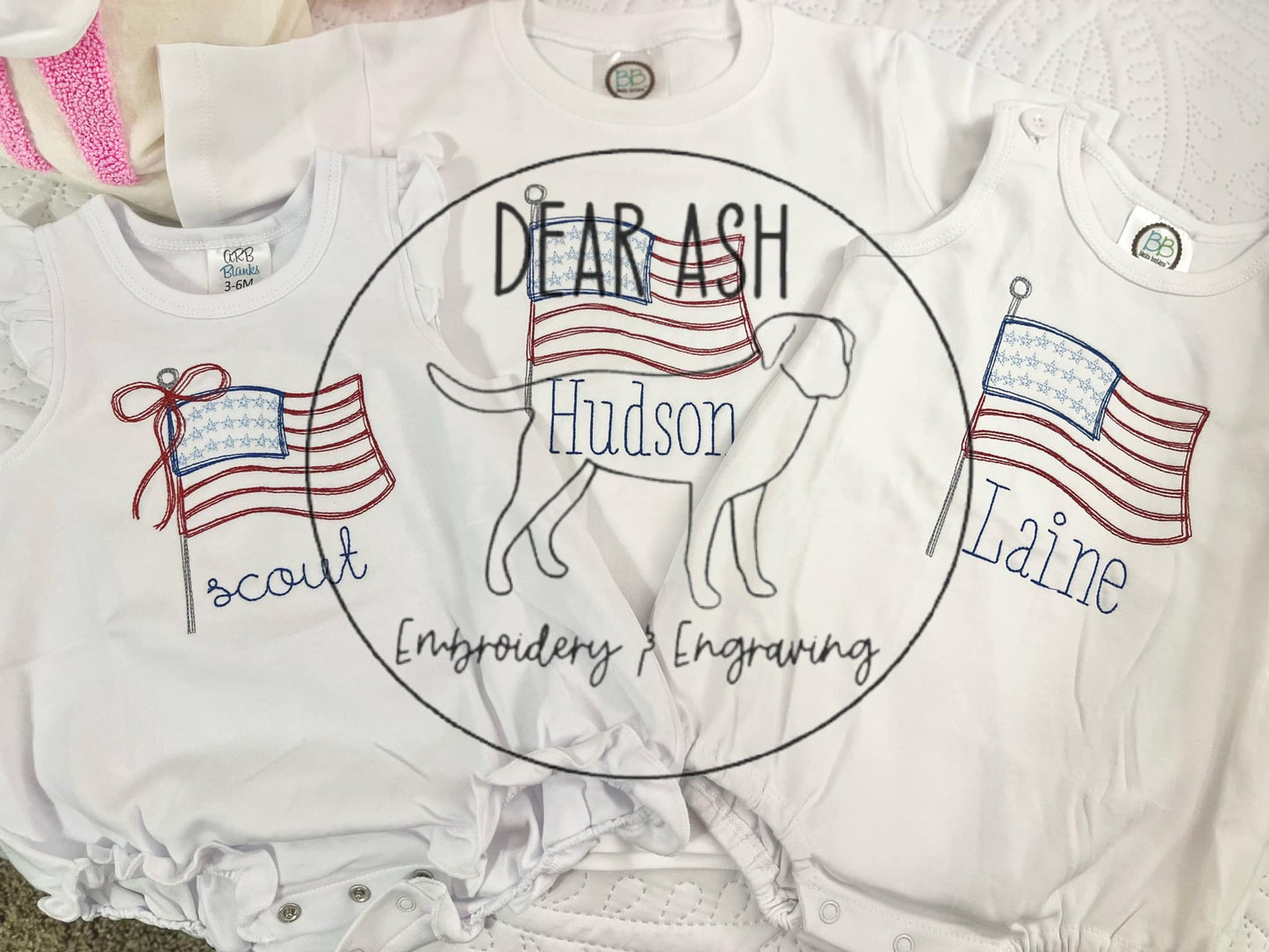 Scribble Flags Embroidered