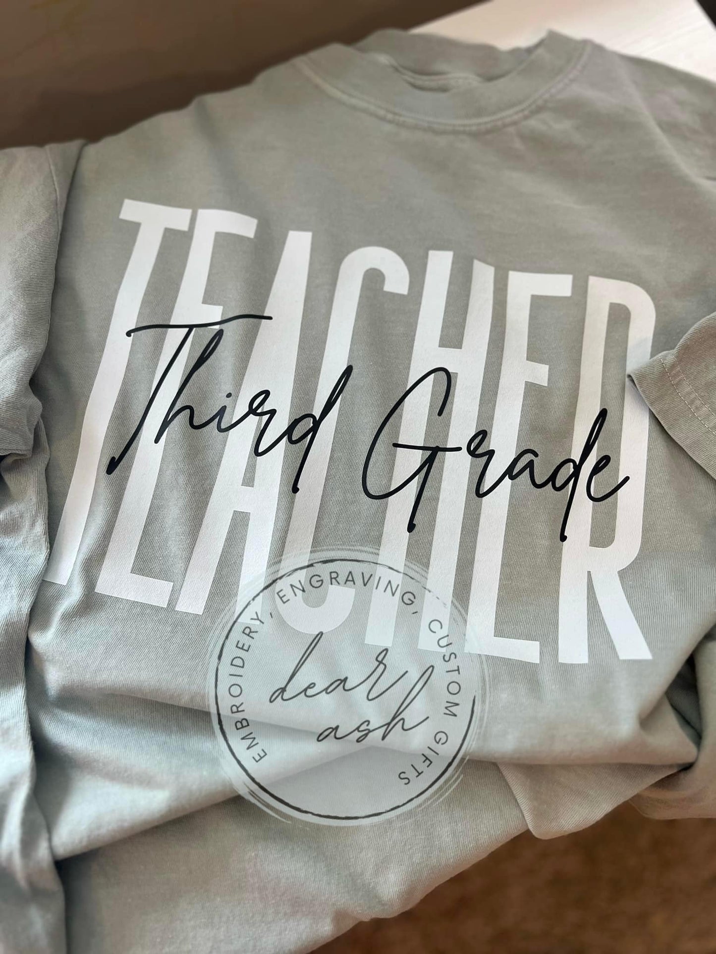 Tall Block Letter Teacher Tees