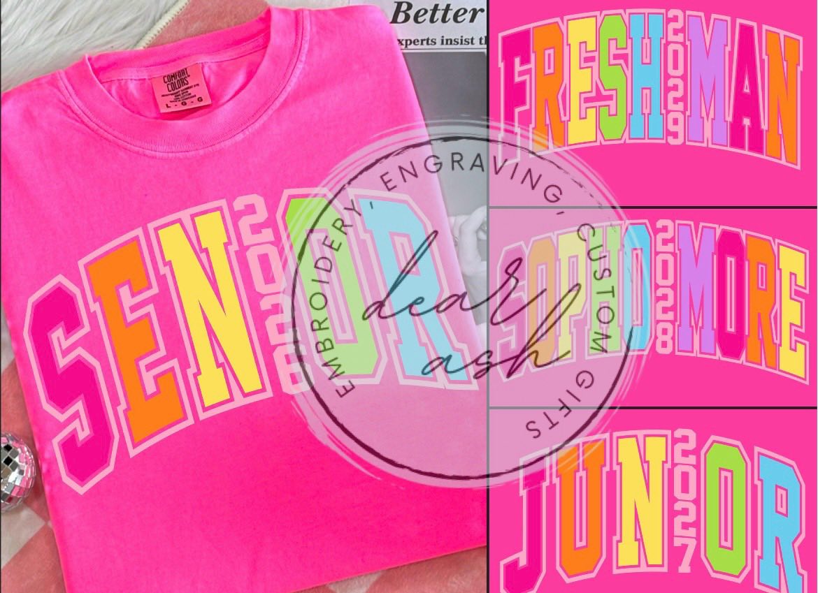 High School Neon Pink Tees-comfort colors