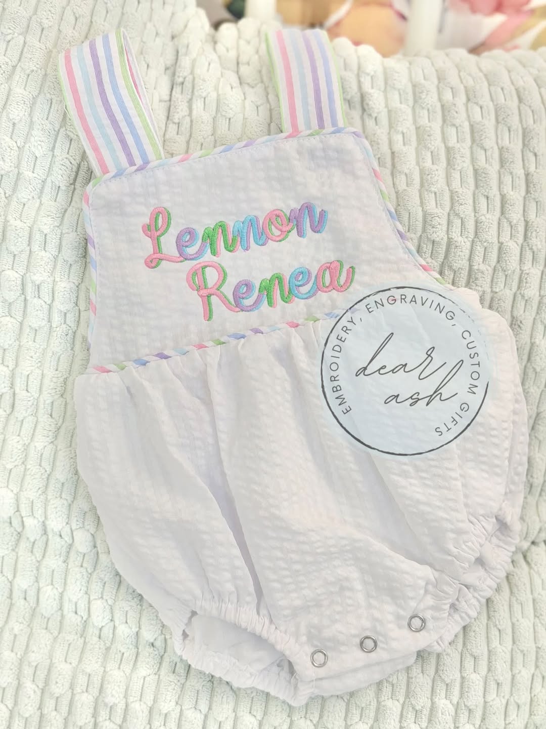 Rainbow bubble with 2 tone name