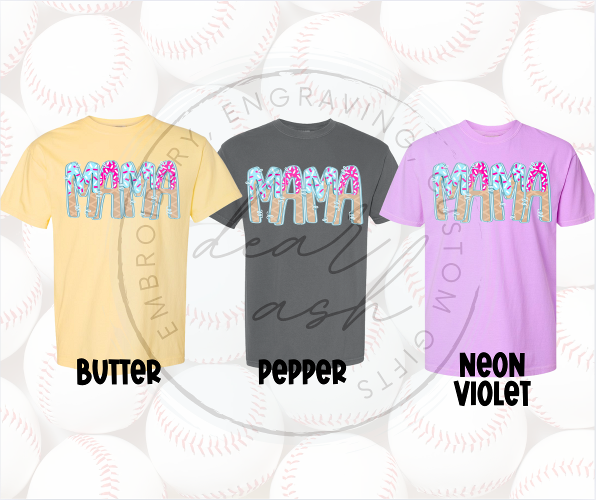 Mama Ice Cream Drip-comfort colors shirt