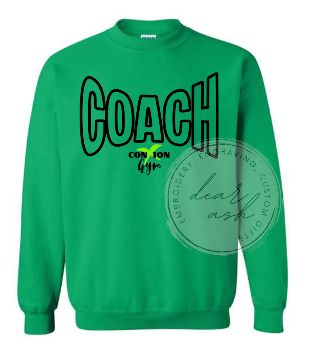 Conxion coach-green gildan sweatshirt