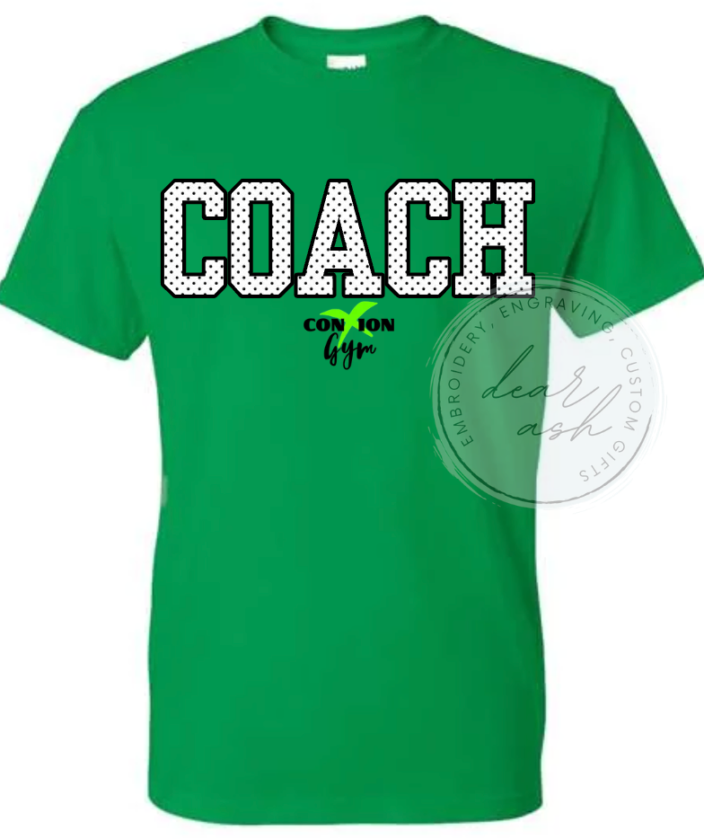 Coach game day cheer polka dot-short sleeve