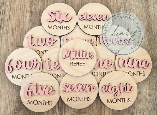 Milestone Rounds-Includes custom name piece
