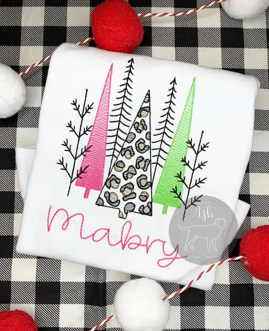 Leopard sketch Christmas Trees