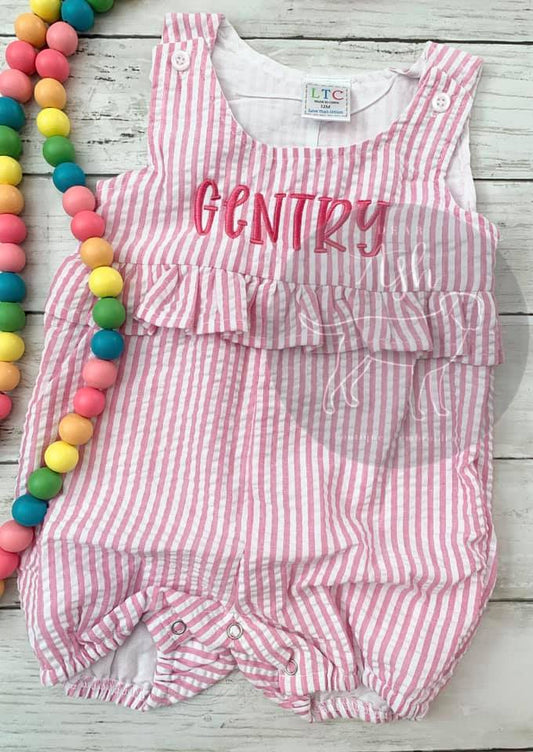 Embroidered Ruffle Rompers