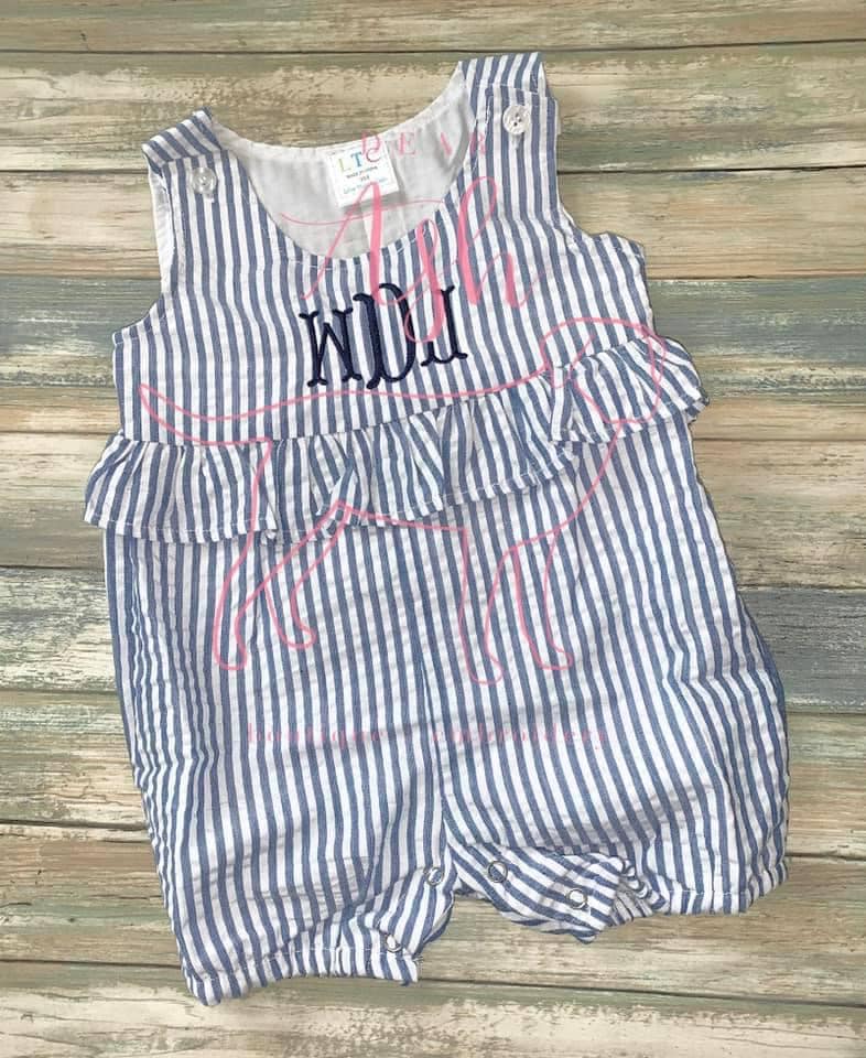 Embroidered Ruffle Rompers