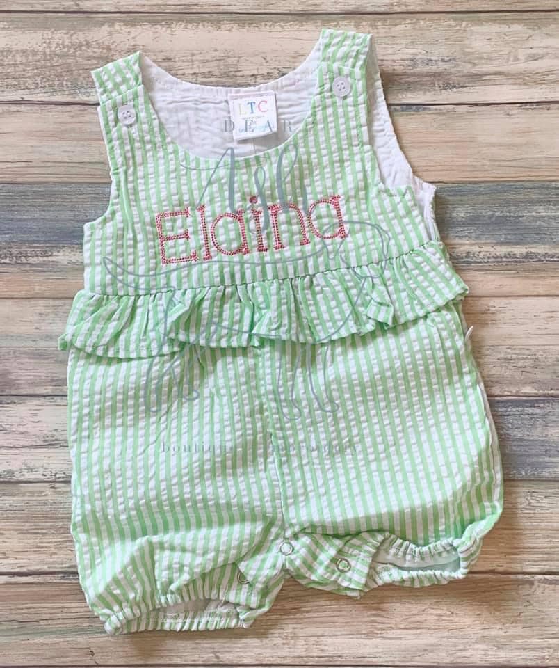 Embroidered Ruffle Rompers