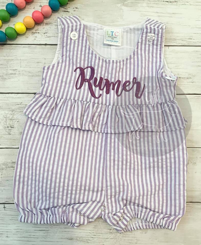 Embroidered Ruffle Rompers