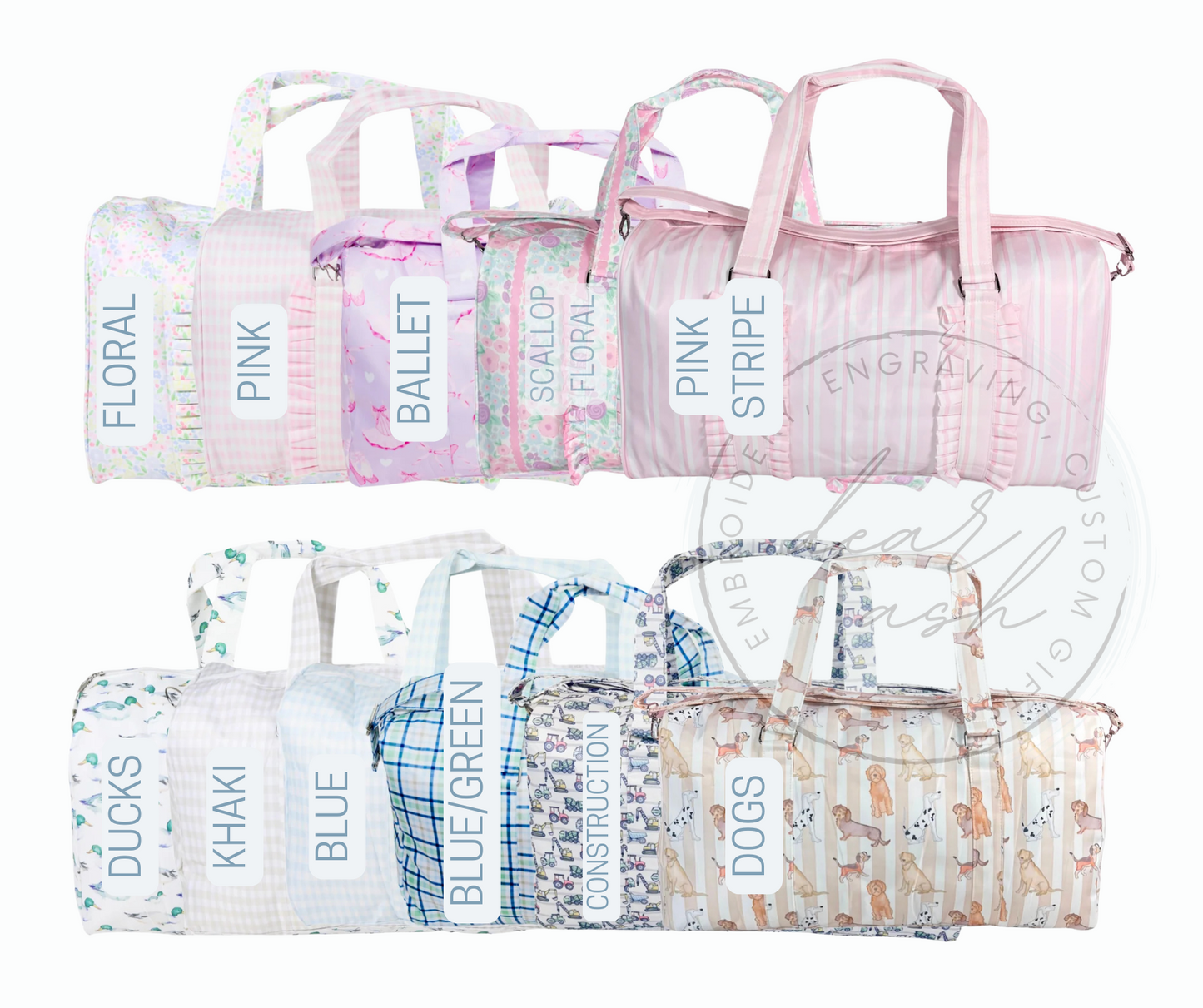 Duffle Bags-includes embroidered name
