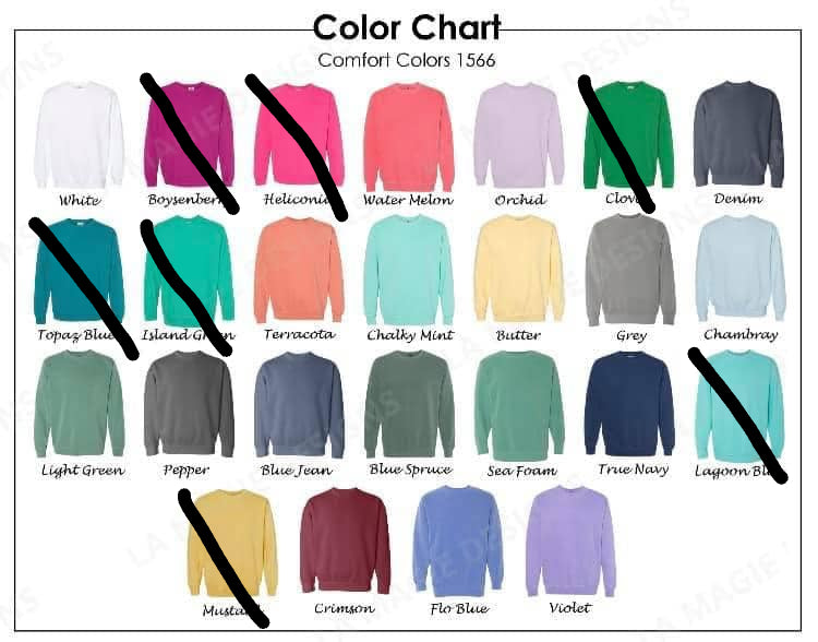 Teacher Apple Sweatshirts-Comfort Colors