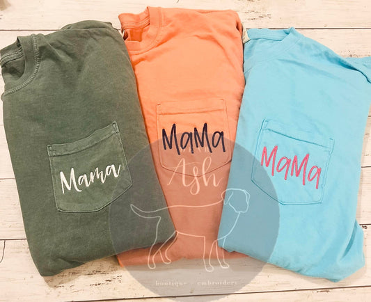 Comfort Colors Short Sleeve Pocket Tshirt