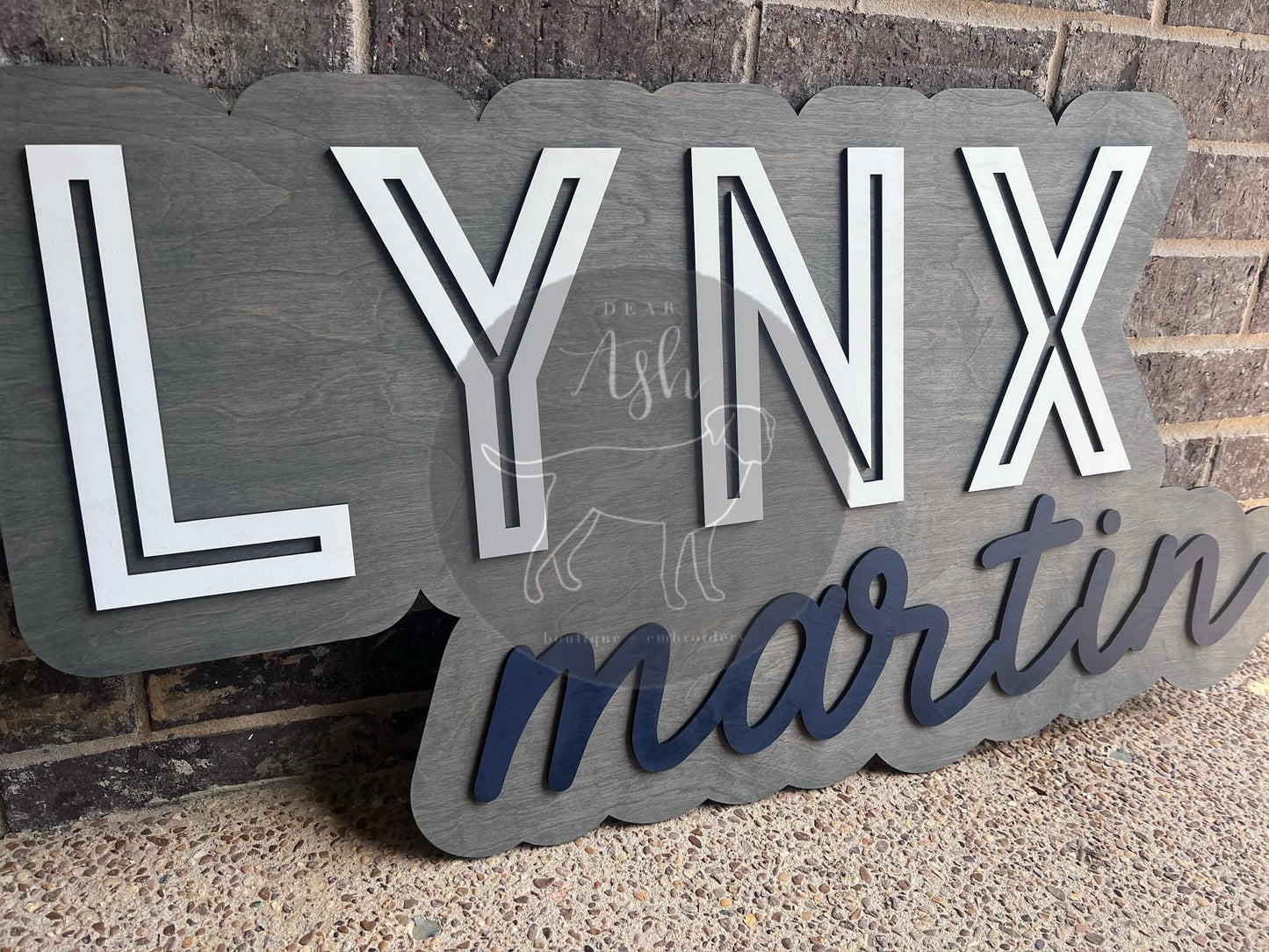 39" Wooden Name