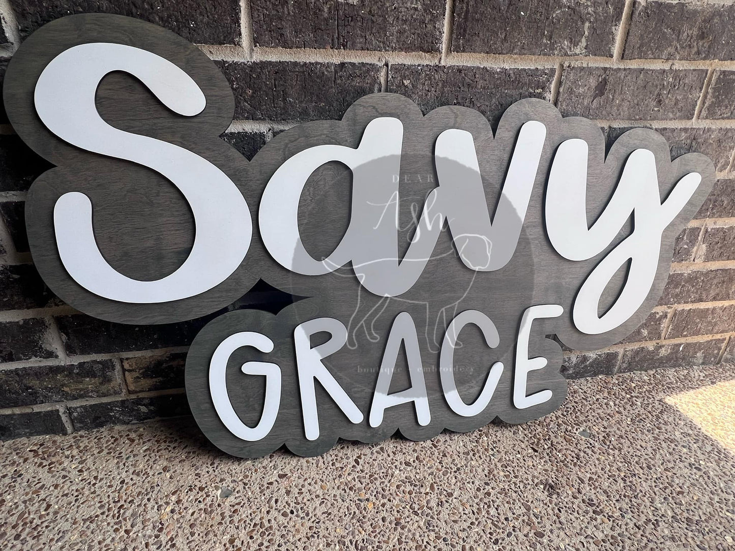 39" Wooden Name