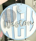 Round Monogram Hospital Hanger-customizable colors