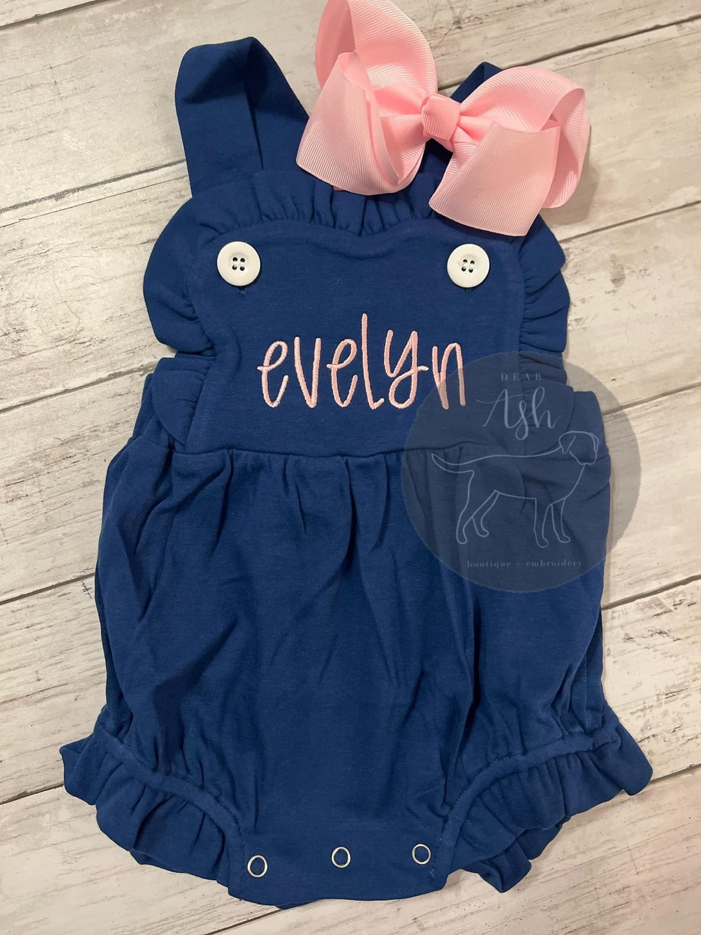 Ruffle Sunsuits-Embroidered