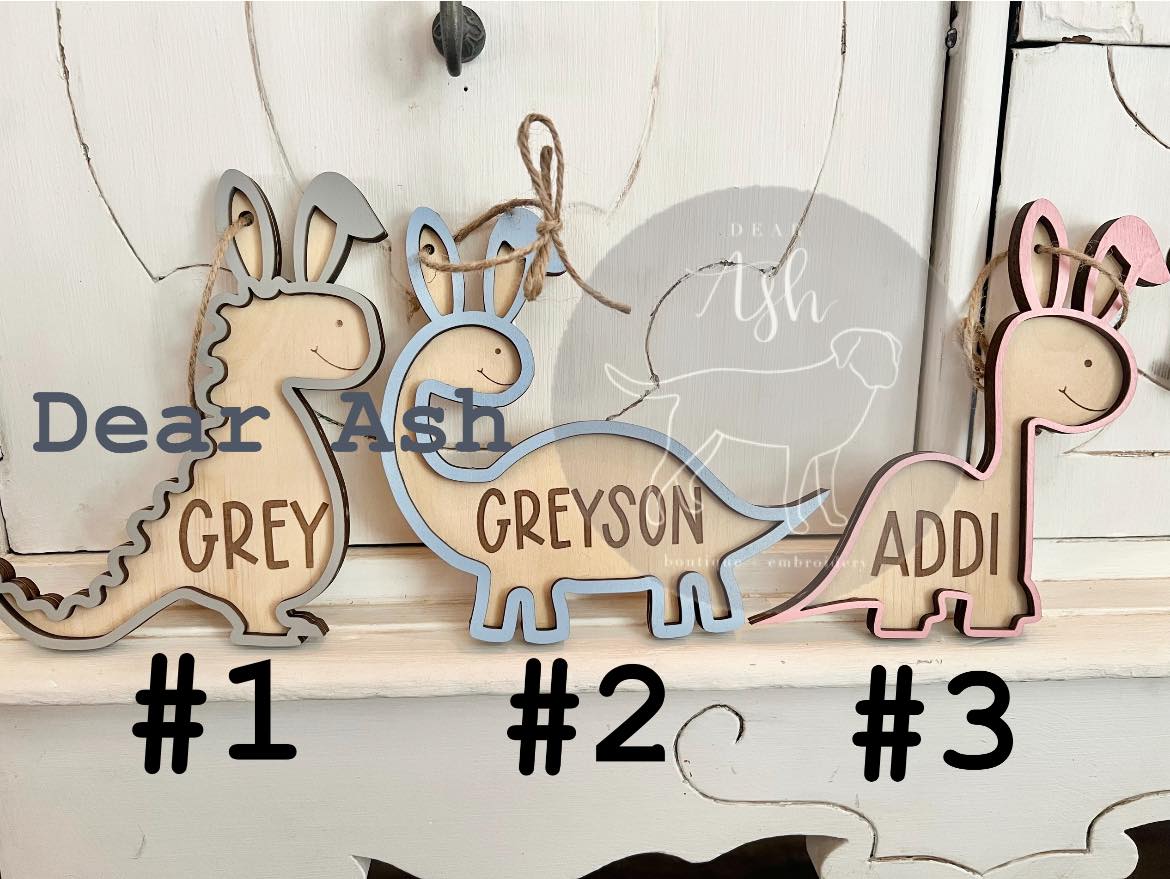 Dinosaur Easter Tags-customizable