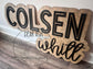 39" Wooden Name