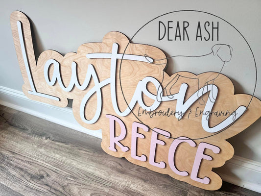 39" Wooden Name
