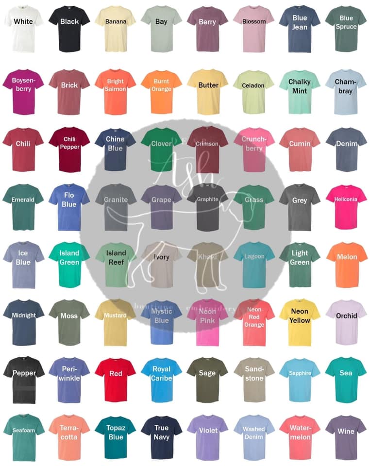 Comfort Colors Pocket Shirt w/ Names