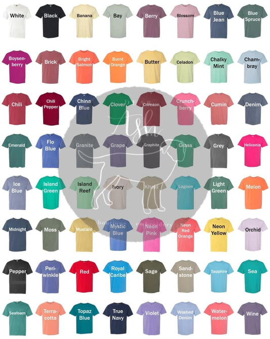 Comfort Colors Pocket Shirt w/ Names