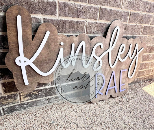 39" Wooden Name
