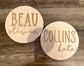 6" Wood Birth Announcement-without stats