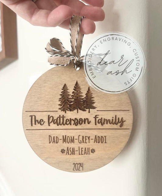 Family Christmas Tree Ornament