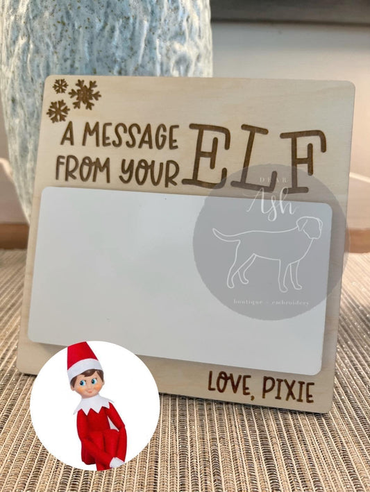 Dry erase elf message boards