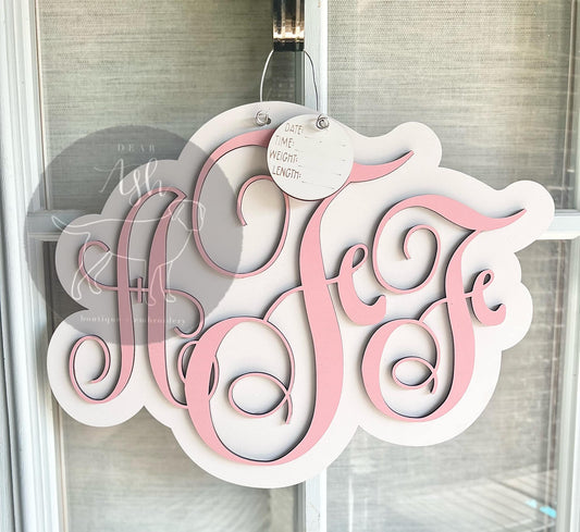 Classic Monogram Hospital Hanger
