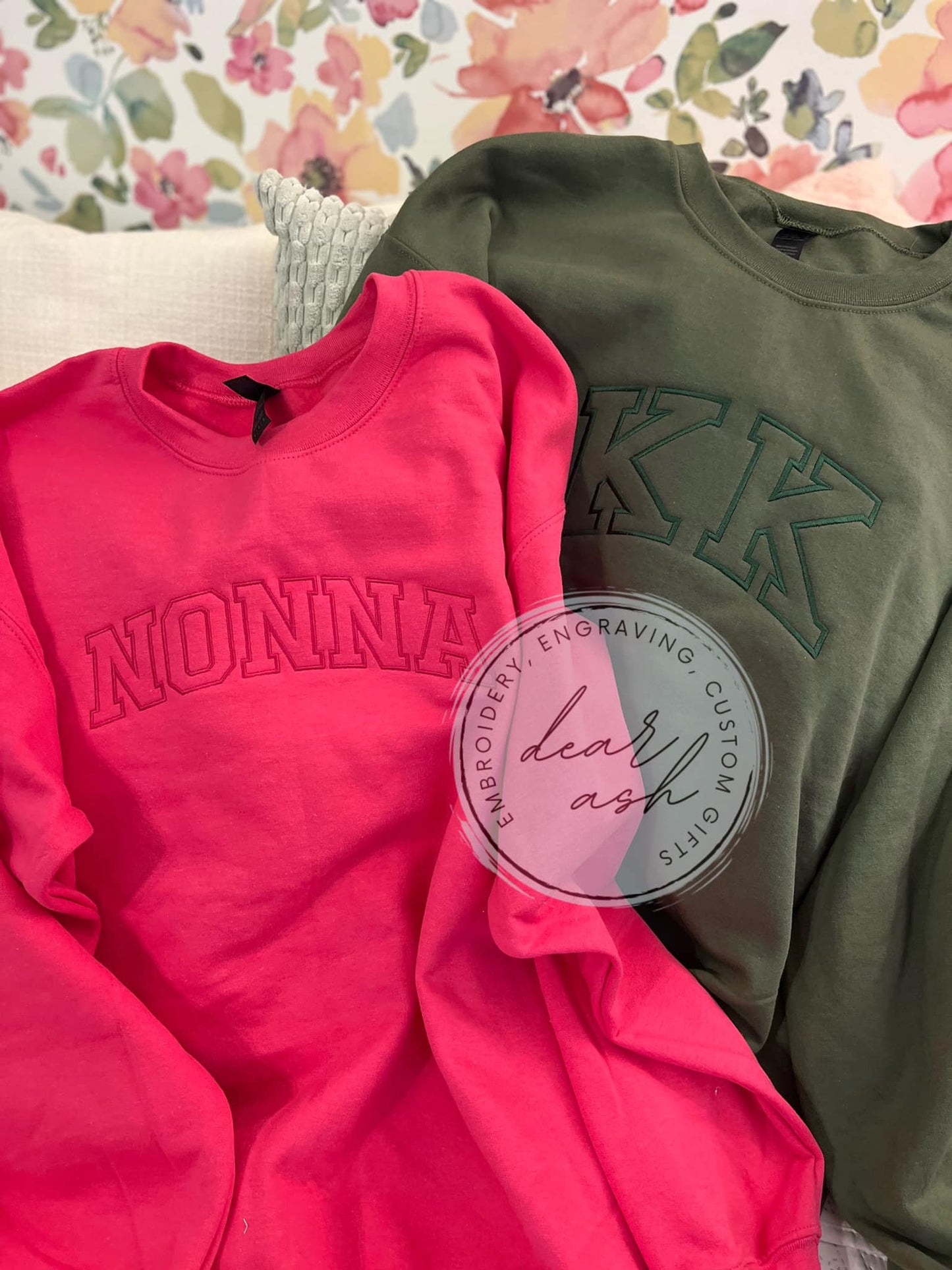 Custom Embroidered Block Letter Sweatshirt