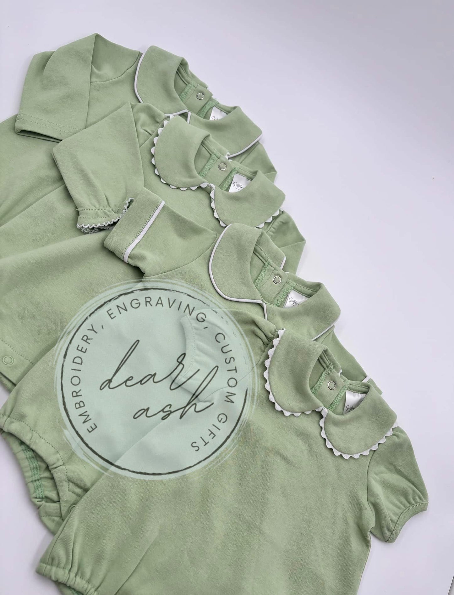 Green Scallop Bubbles-Long Sleeve & Short Sleeve