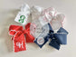 Embroidered Hair Bows - 4"
