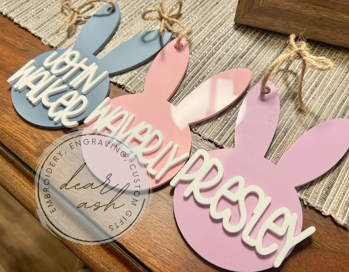 Acrylic Easter Basket Tags