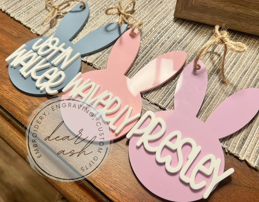 Acrylic Easter Basket Tags