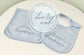 Bib+Burp Cloth SET-embroidered (boy & girl options)