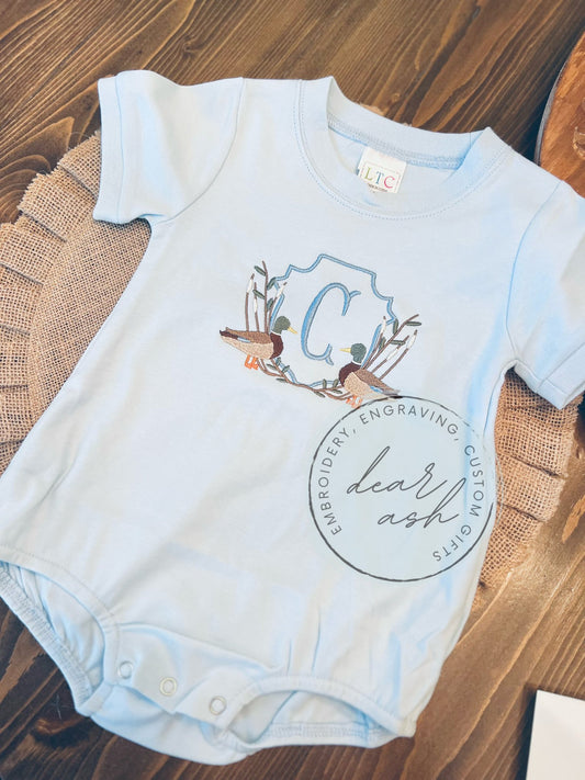 Mallard Crest on light blue