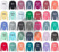 Long sleeve comfort colors pocket tees-embroidered