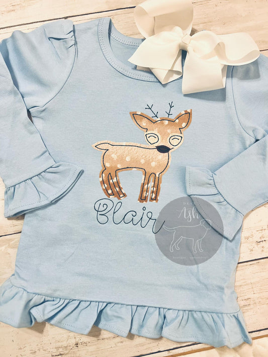 Reindeer applique-boy OR girl version