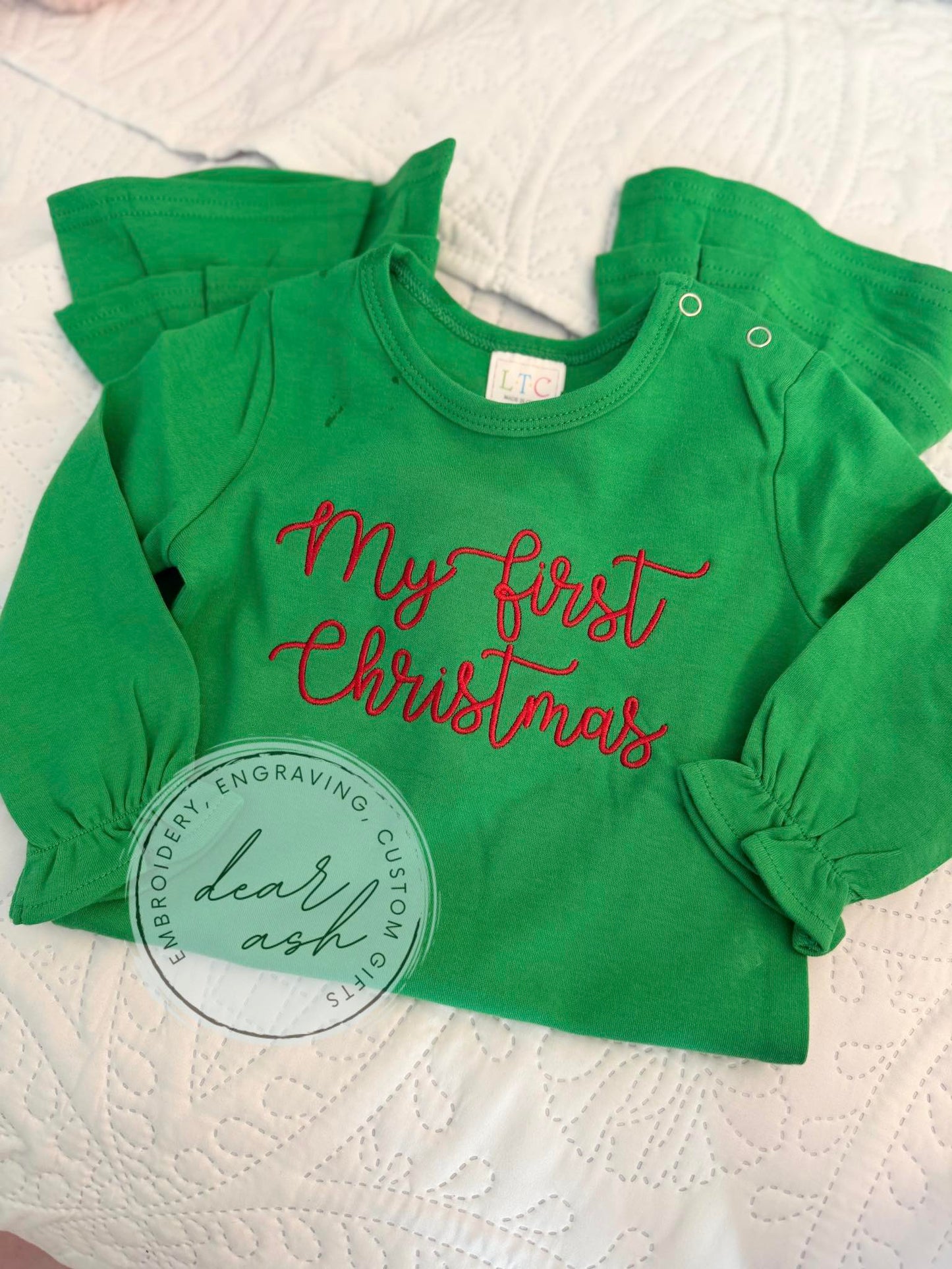 My First Christmas-embroidered