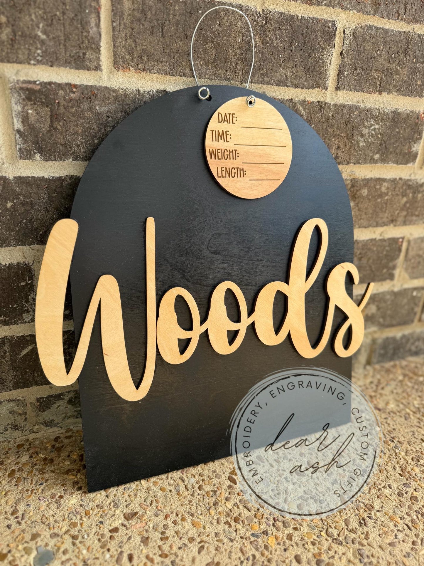 Black background Arch Door Hospital Door Hanger