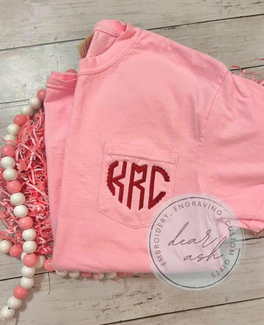 Heart Monogram-embroidered