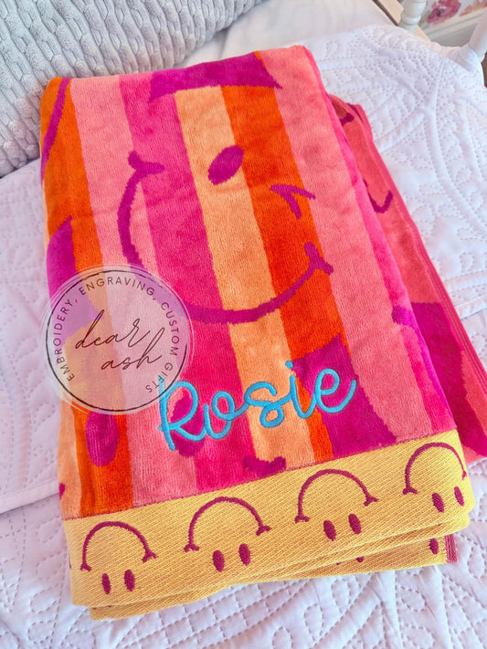 Smiley Beach Towel