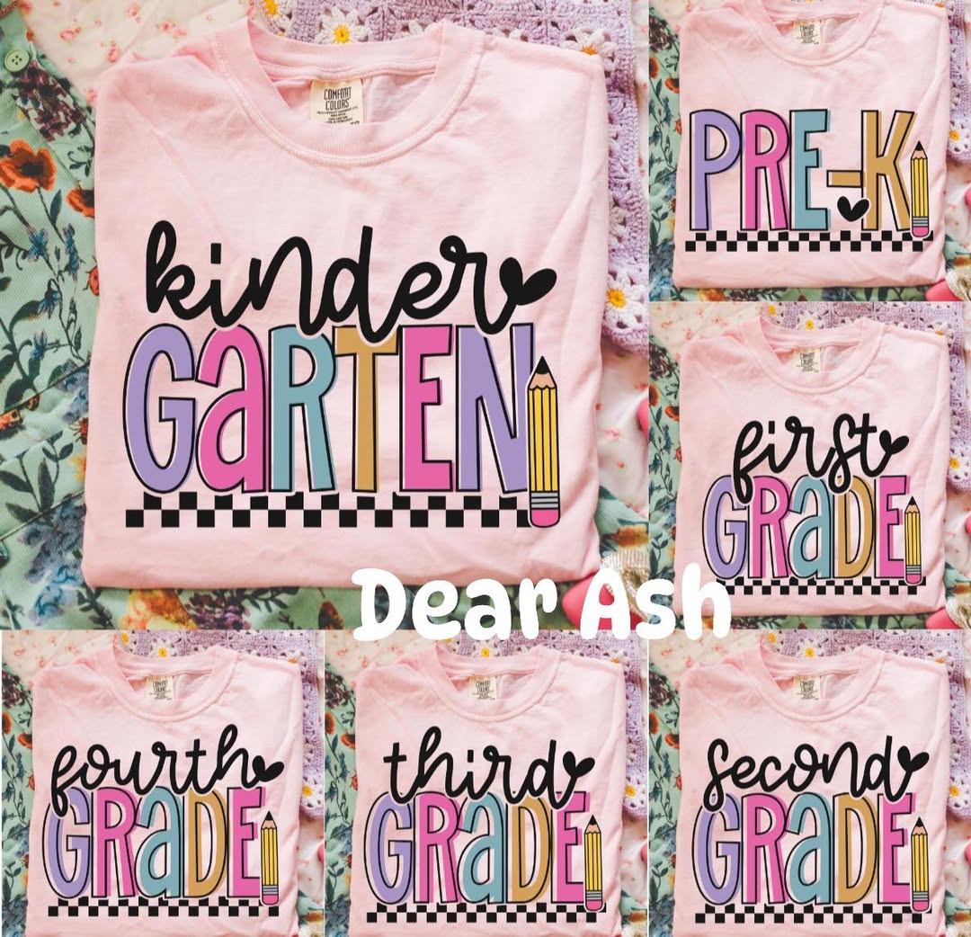 Pink grade level pastels