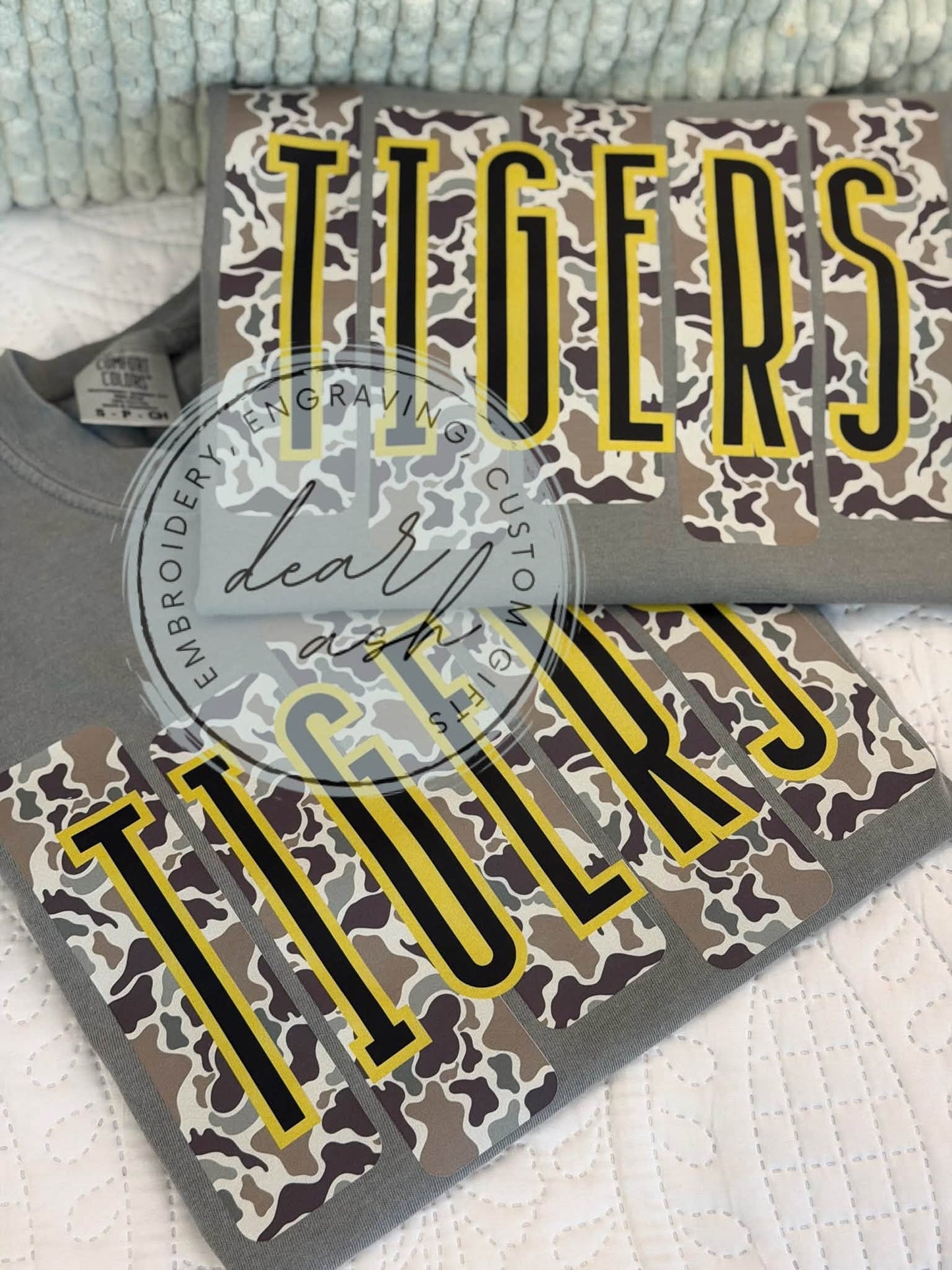 NEW camo customs-any school or text!