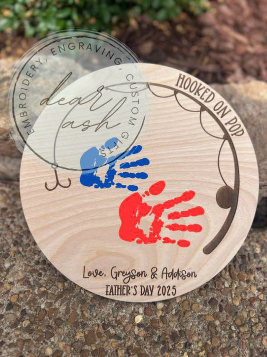 Hooked On-Father's Day Sign Custom
