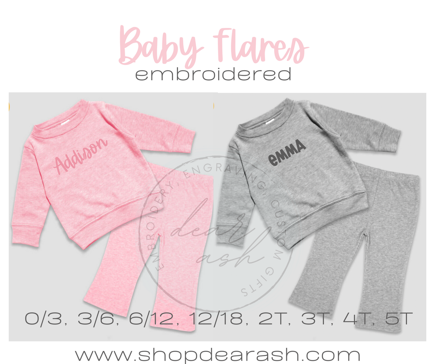 Baby Flares Embroidered