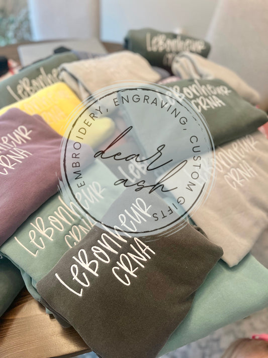Pigment Sweatshirts-Custom Embroidery
