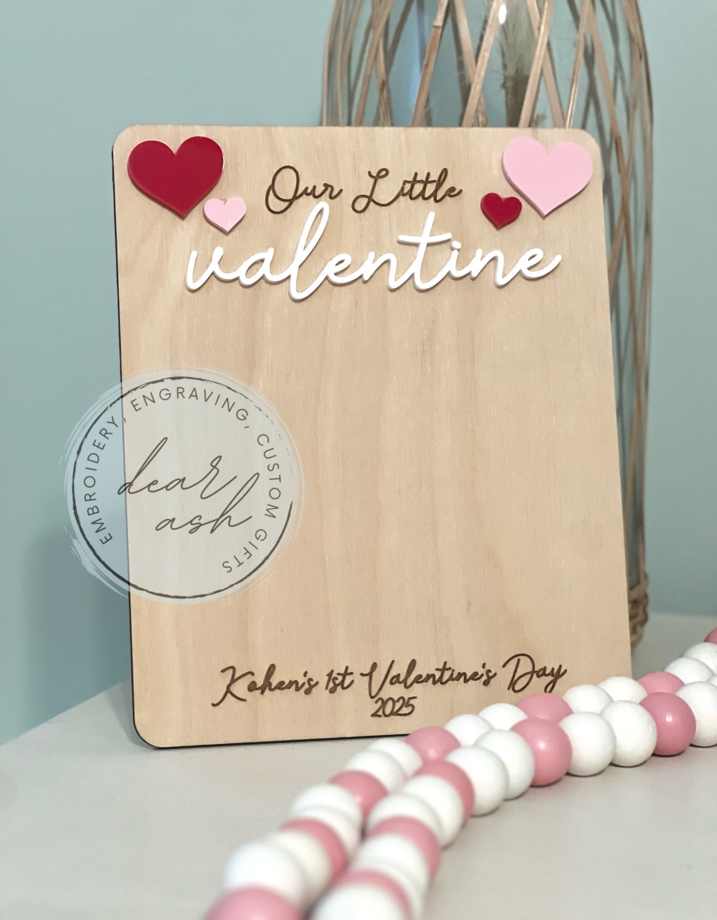 Our Little Valentine 2026-handprint sign