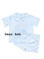 Piped collared boy short sets